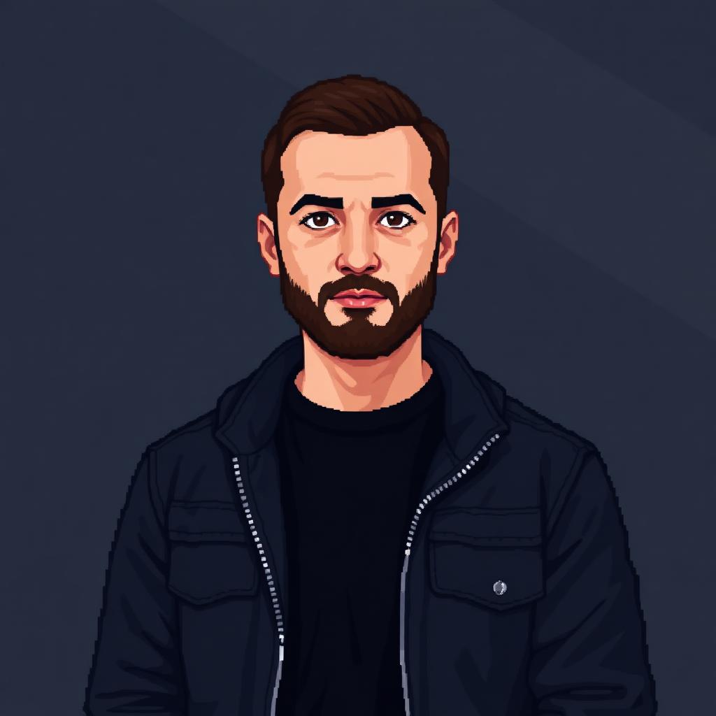 Pixel-art portrait of Artyom, CEO at a gaming studio.